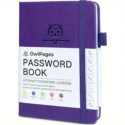 Password Book with Alphabetical Tabs. Hardcover Password Kee