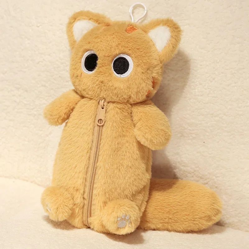 Siamese Cat Plush Pencil Case - Stuffed Animal Design Large