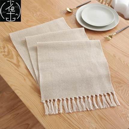 Nordic Style Table Runner Handmade Weave Tablecloth Househol