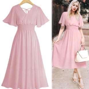 neck chiffon Fashionable women skir歐洲站 速賣通ebaySummer