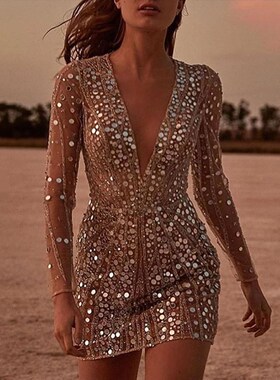 Spring new booking Europe and the United States 片连衣裙礼服