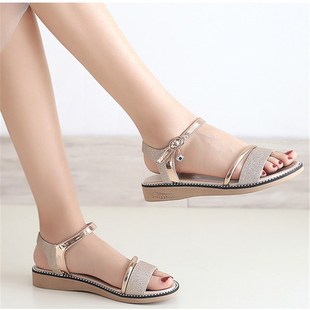 2019 Open-toed flat-soled casual sandals for female students