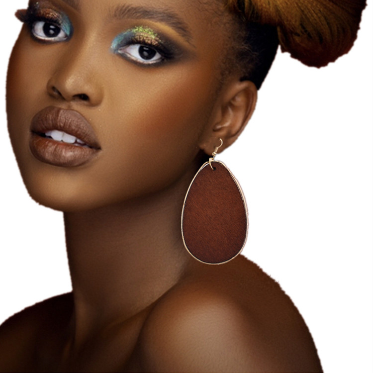 非洲耳环原创木片水滴耳坠夸张欧美夜店耳环 african earrings