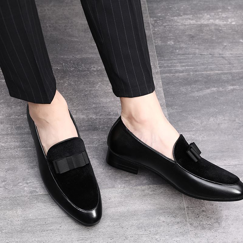 19新款男士大码蝴蝶结皮鞋外贸4678码Large soes men's students