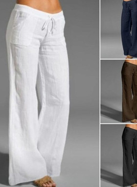 Women big size 2xl 3xl 4xl 5xl casual loose pants 长裤微喇裤