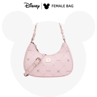 迪士尼正品 草莓熊系列月牙包手提单肩腋下斜挎饺子包包女七夕礼物