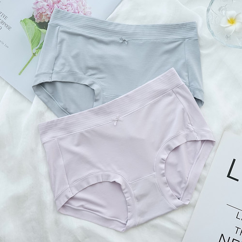 彩田莫代尔棉中高腰抑菌内裤