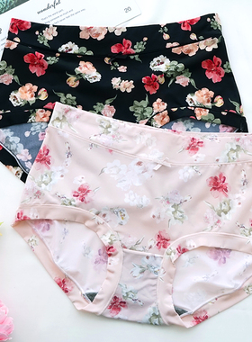 彩田内裤女夏季冰丝中腰31972石墨烯纯棉裆高腰大码速干包臀裤头