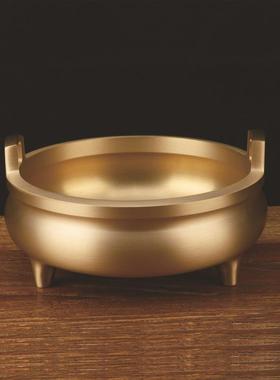 厂家铜香炉摆件三足冲天炉熏香炉插香供奉财神关公工艺品礼品