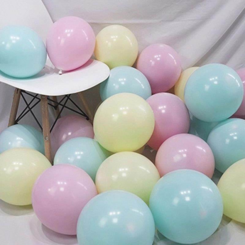 10寸加厚乳胶气球印字结婚生日派对场景装饰布置2.2克马卡龙充气