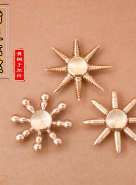 黄铜指尖陀螺玩具解压发泄神器创意解压陀螺可旋转葫芦款陀螺