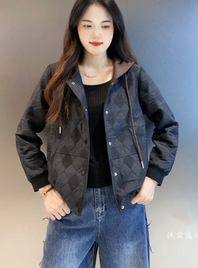 雅姿赏色珊瑚花2025秋冬新款上衣大码显瘦宽松修身百搭外套48045