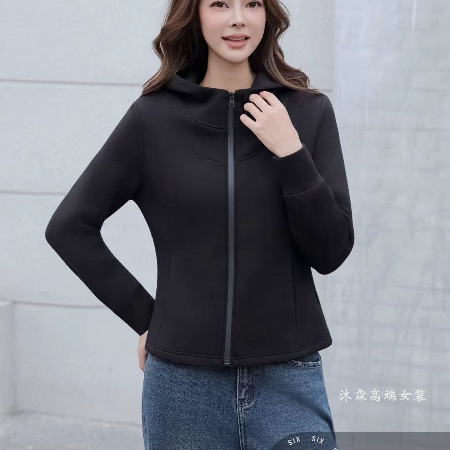 台湾1668道尚遇2025秋冬新款大码修身宽松休闲气质上衣外套510325