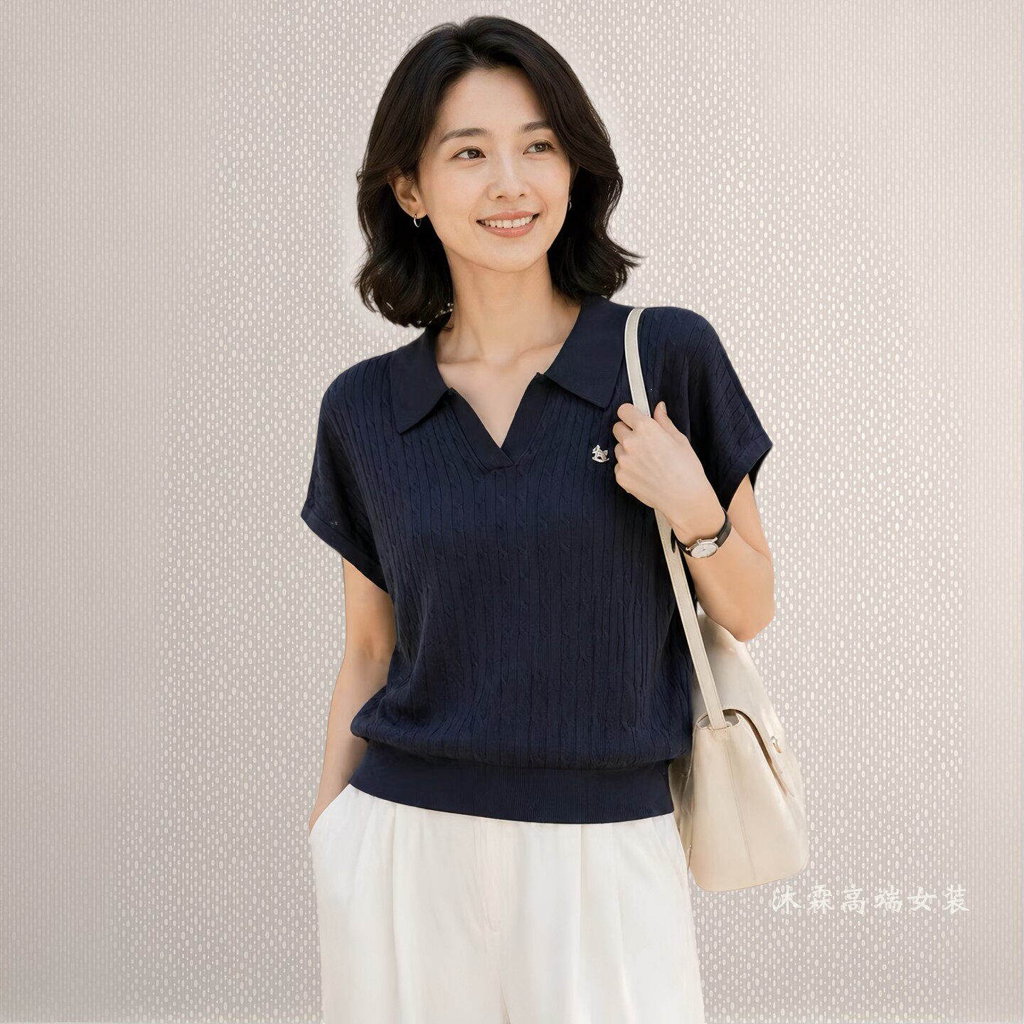 1668美季然亮2026夏季新大码显瘦莱赛尔天丝针织衫上衣t恤620121