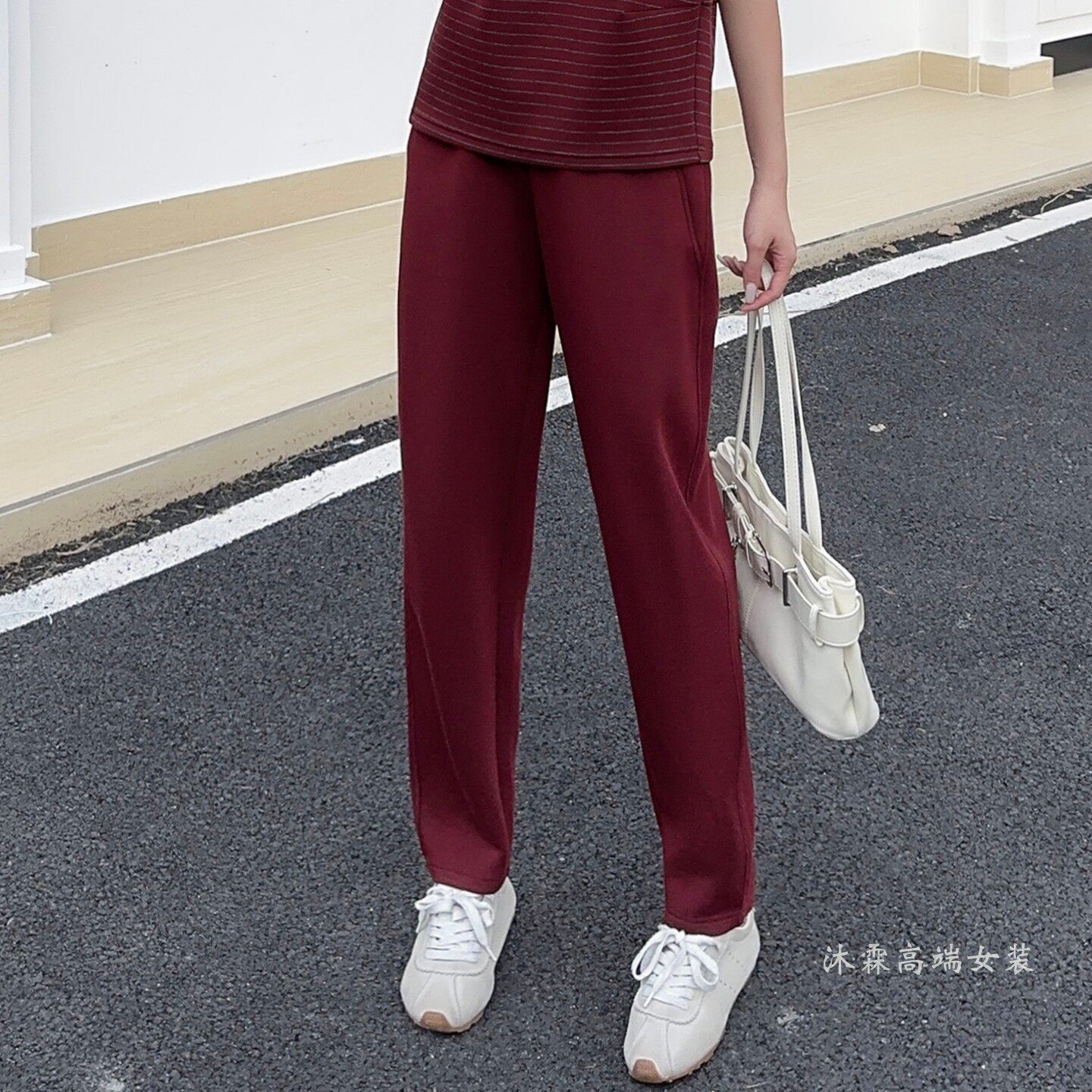 阳龙2025秋冬新款宽松大码时尚百搭显瘦胖M休闲运动女裤B25-5508