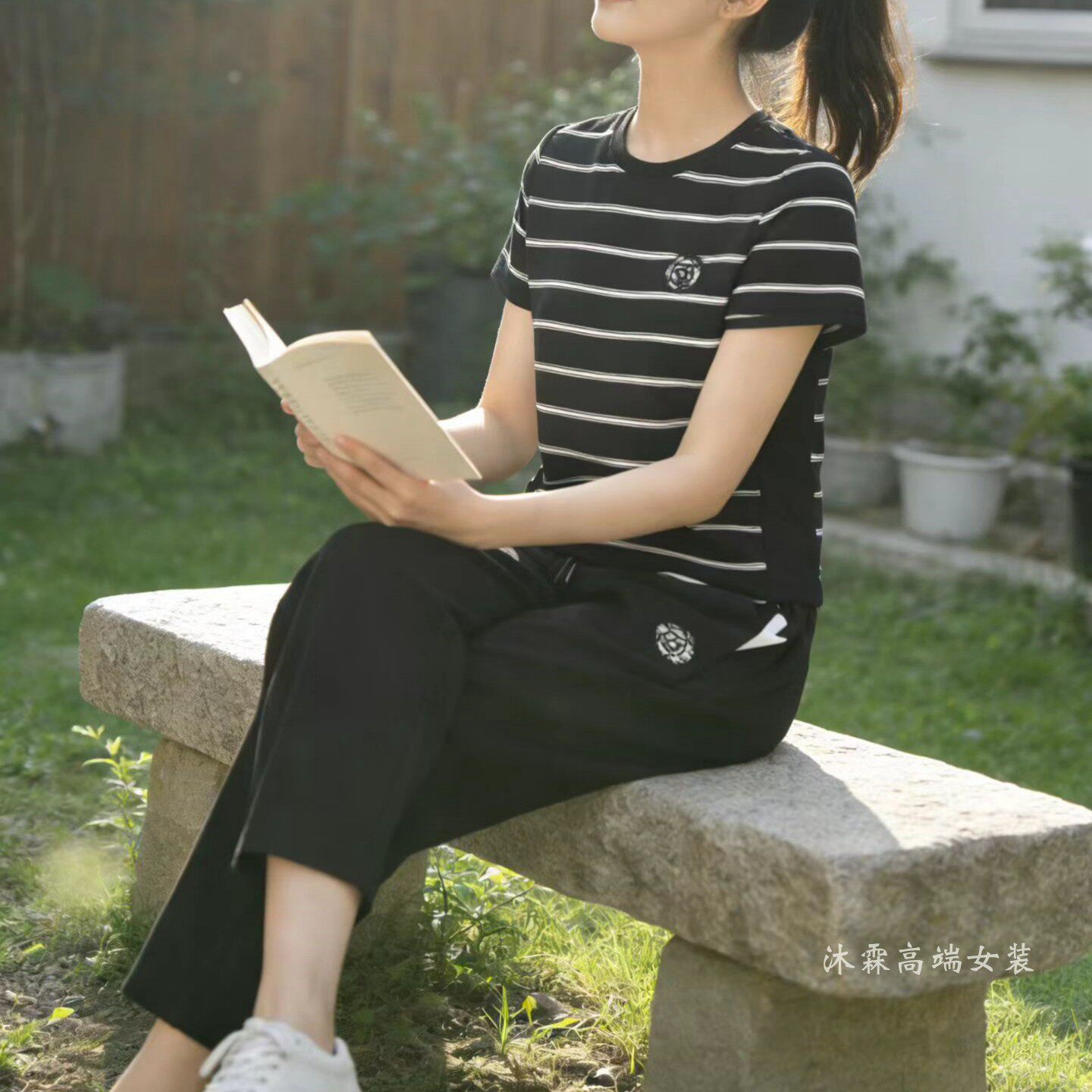 台湾1668道尚遇2026夏季新款大码气质宽松运动休闲两件套装300002