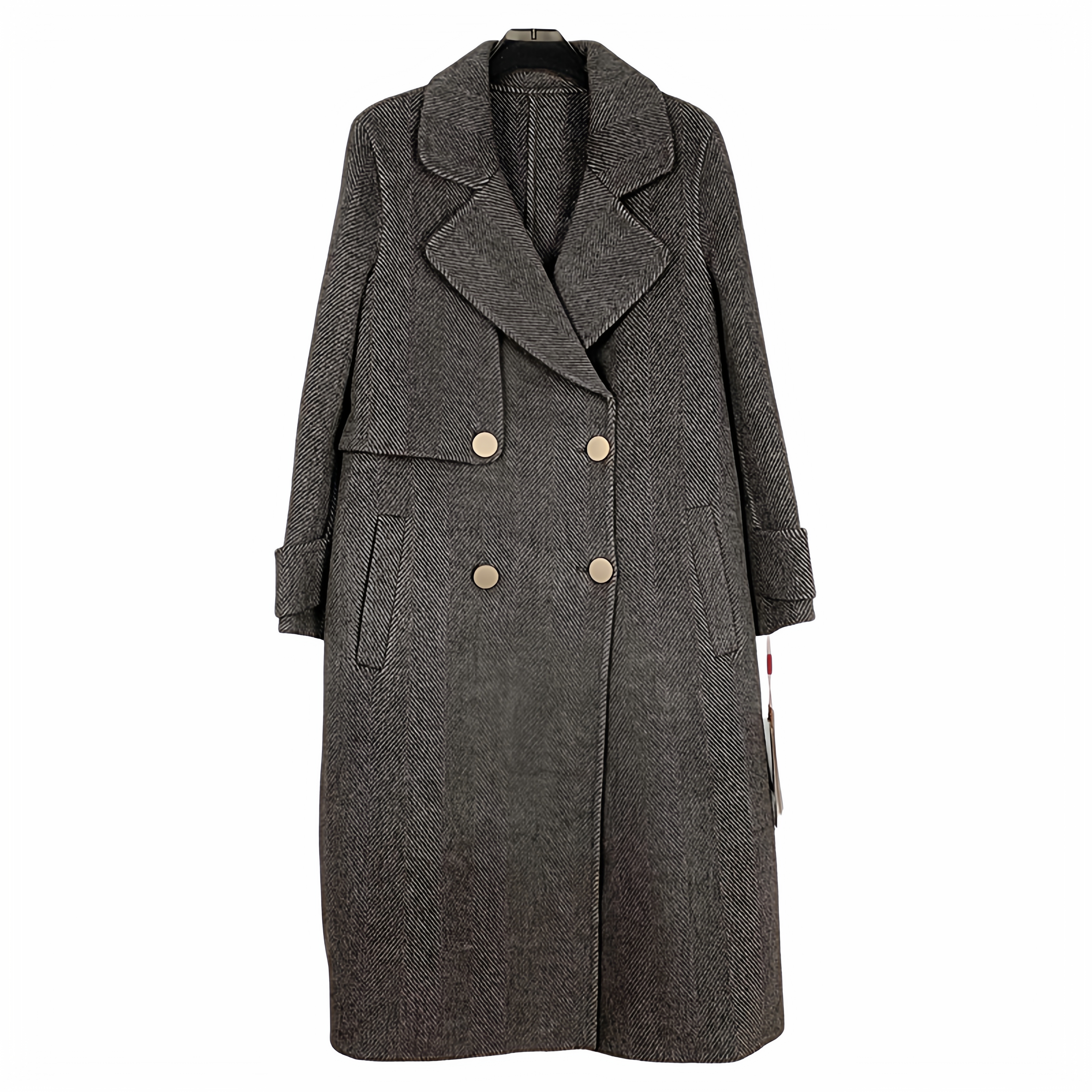 2025冬装双面呢羊绒大衣女高贵气质中长款羊毛外套沐紫霖18-821