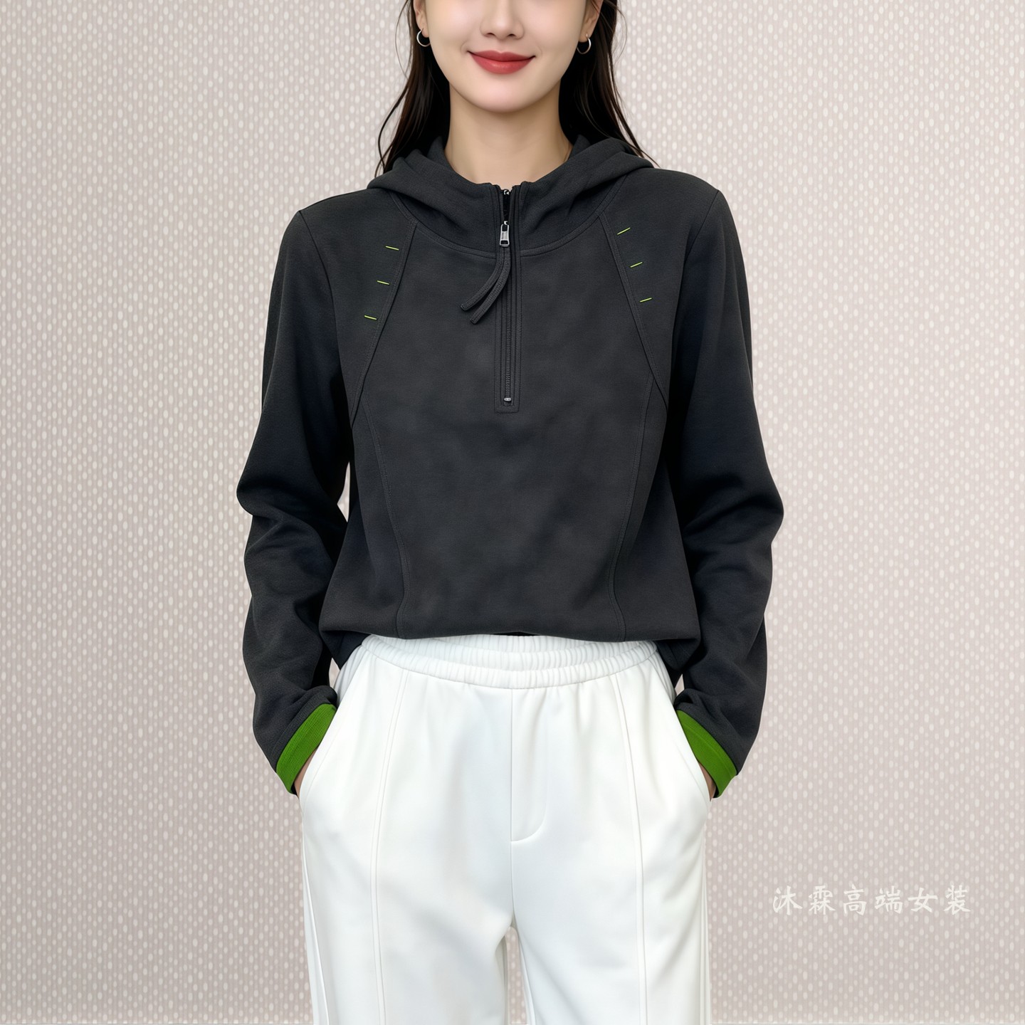 雅姿赏色珊瑚花2026秋冬新款上衣大码显瘦宽松修身百搭t恤衫95018