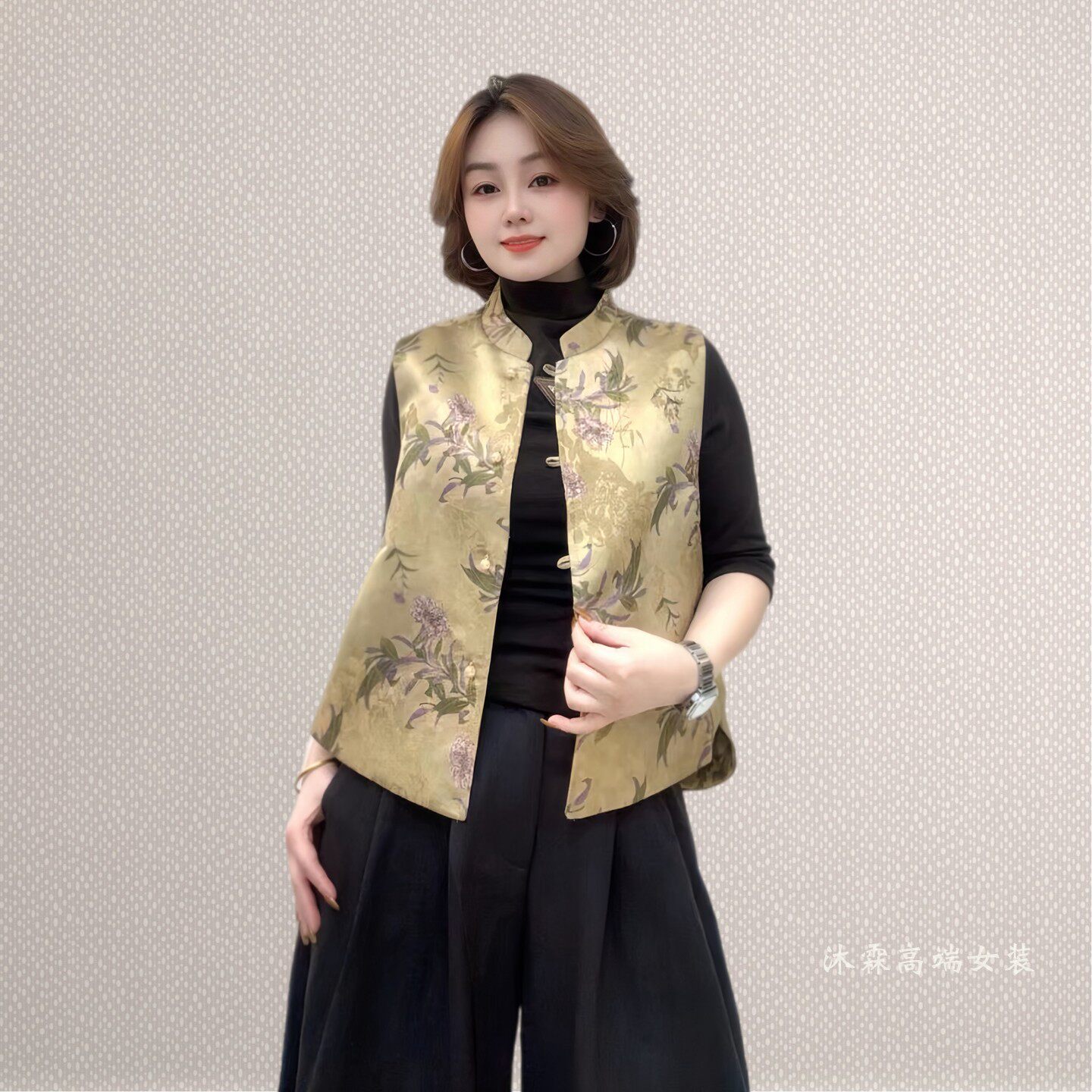斐斐2026秋冬新款大码修身宽松休闲显瘦百搭女装上衣马甲外套3303