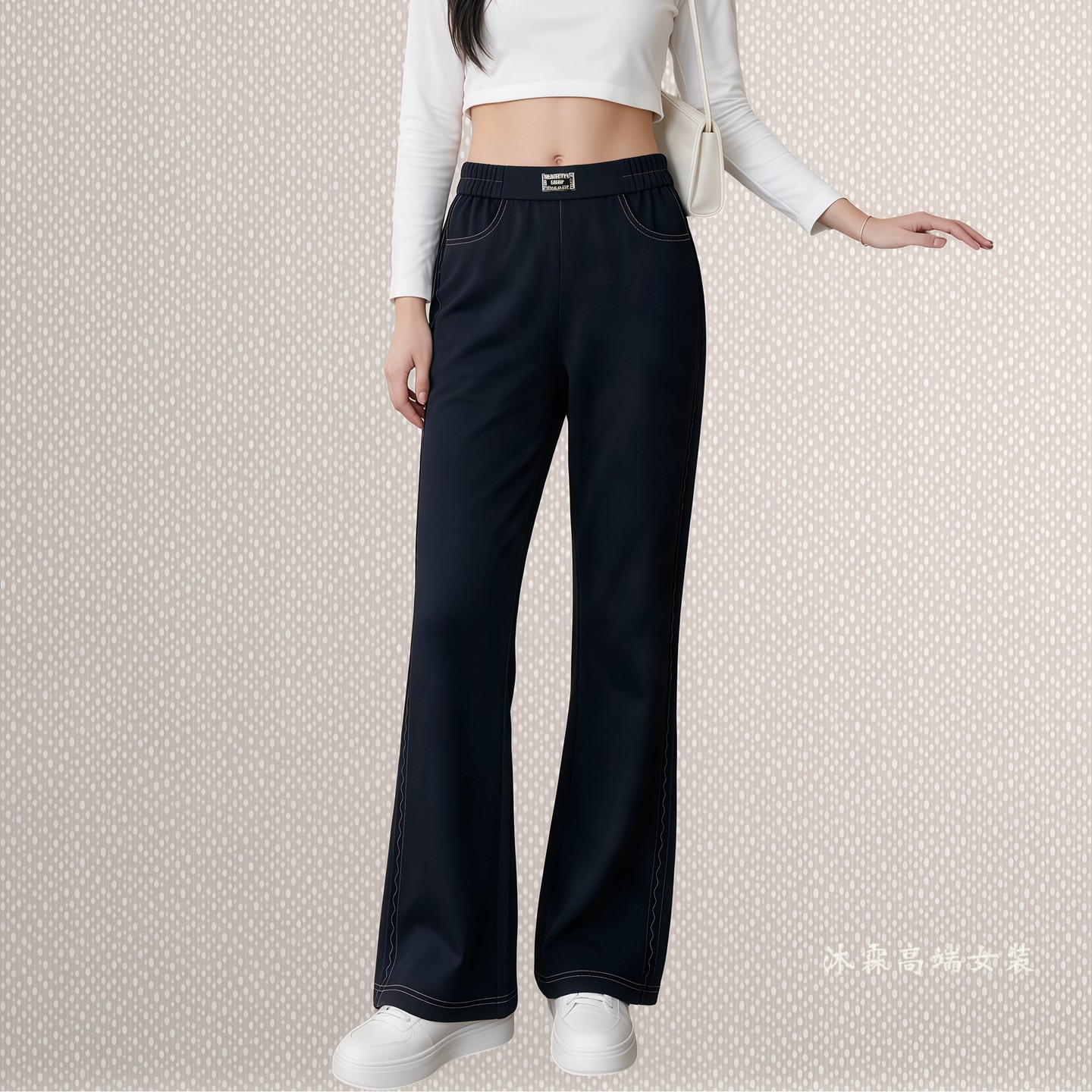 沐紫霖2026秋冬季新款宽松大码修身显瘦胖M休闲直筒女裤子琪2630