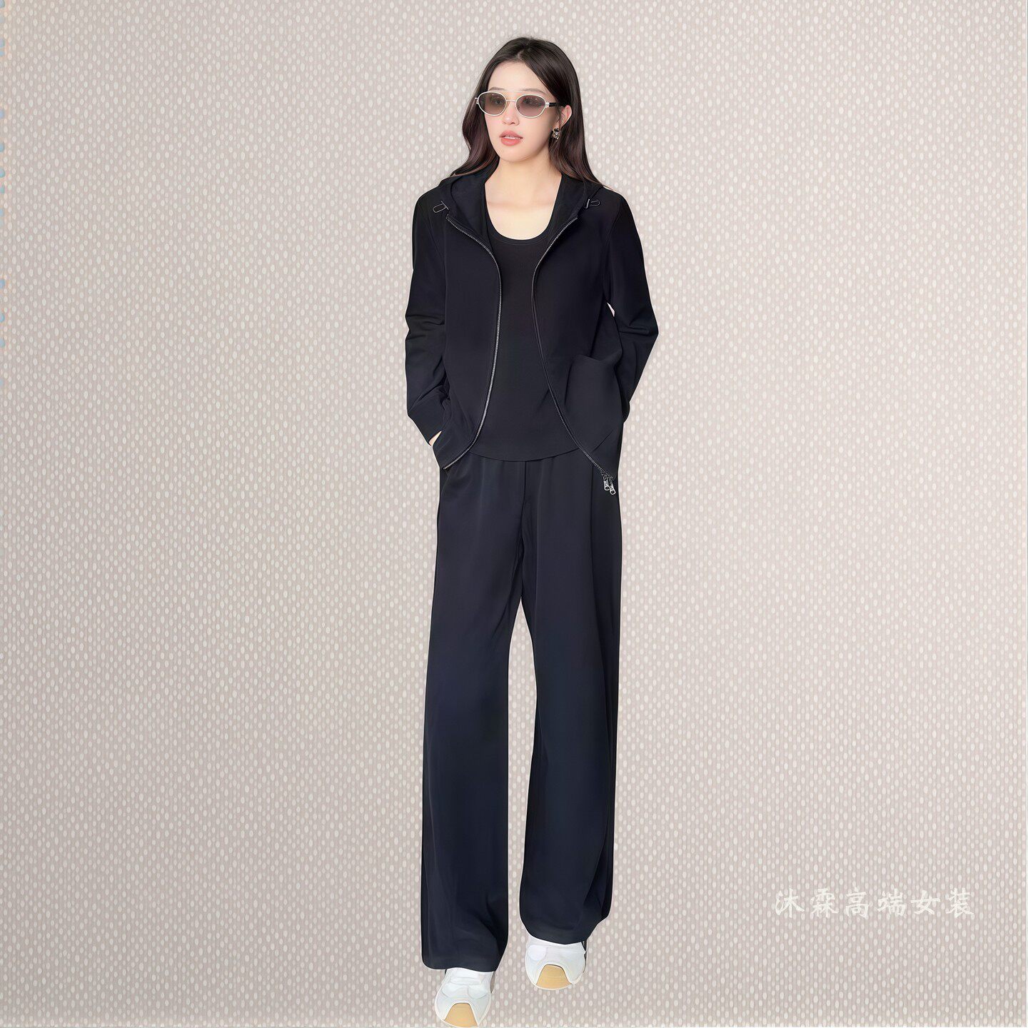 阳龙2026秋冬新上衣B25-9013配裤子大码显瘦休闲运动两件套装