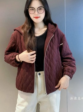 雅姿赏色珊瑚花2025秋冬新上衣大码显瘦宽松修身百搭外套43021-2