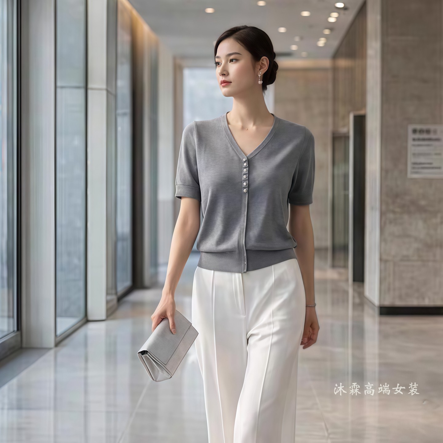 1668美季然亮2026夏季新大码显瘦莱赛尔天丝针织衫上衣t恤660148