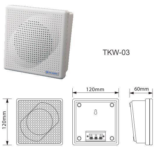 霍尼韦尔TKW-03挂壁音响3W防潮迷你壁挂音箱广播喇叭店铺背景音乐