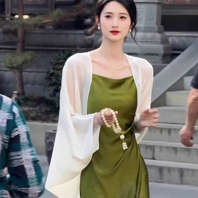 官图实价 超仙天丝防晒衣女夏季外搭小披肩薄纱开衫外套透气罩衫