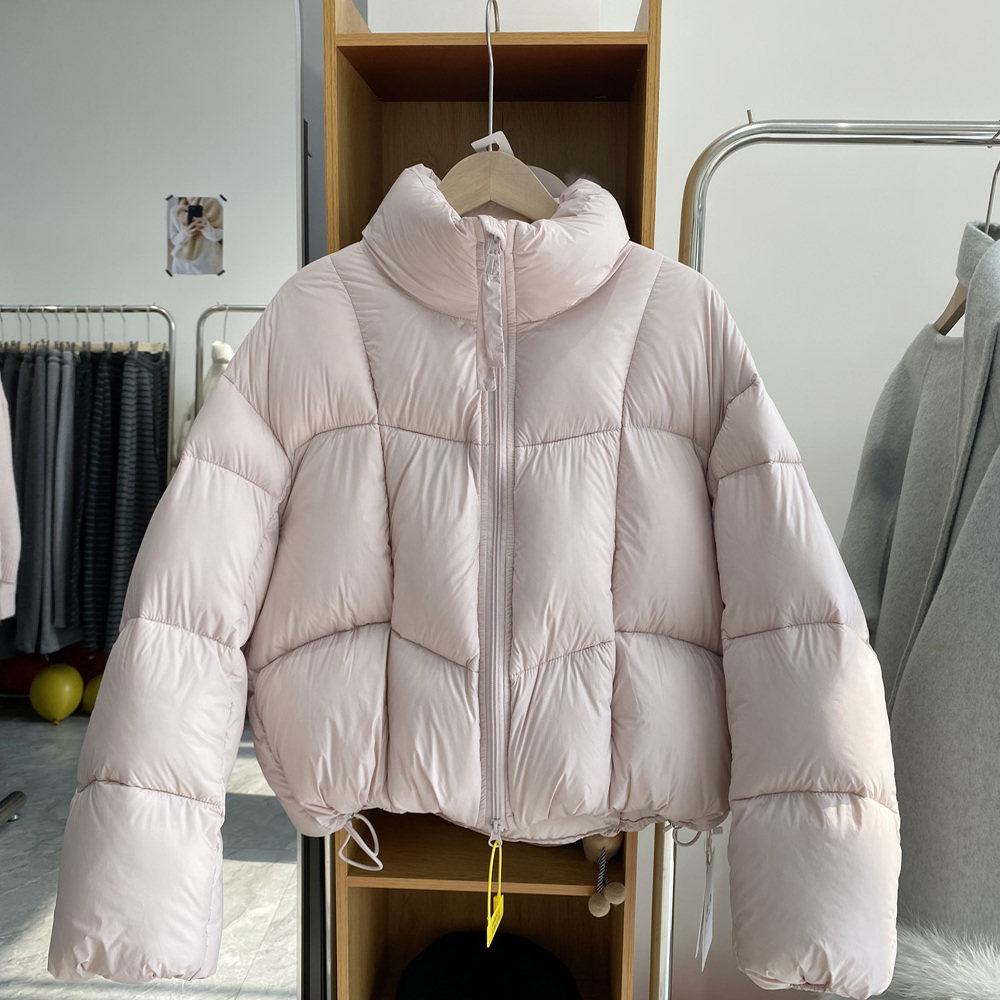90白鸭绒加厚短款立领羽绒服