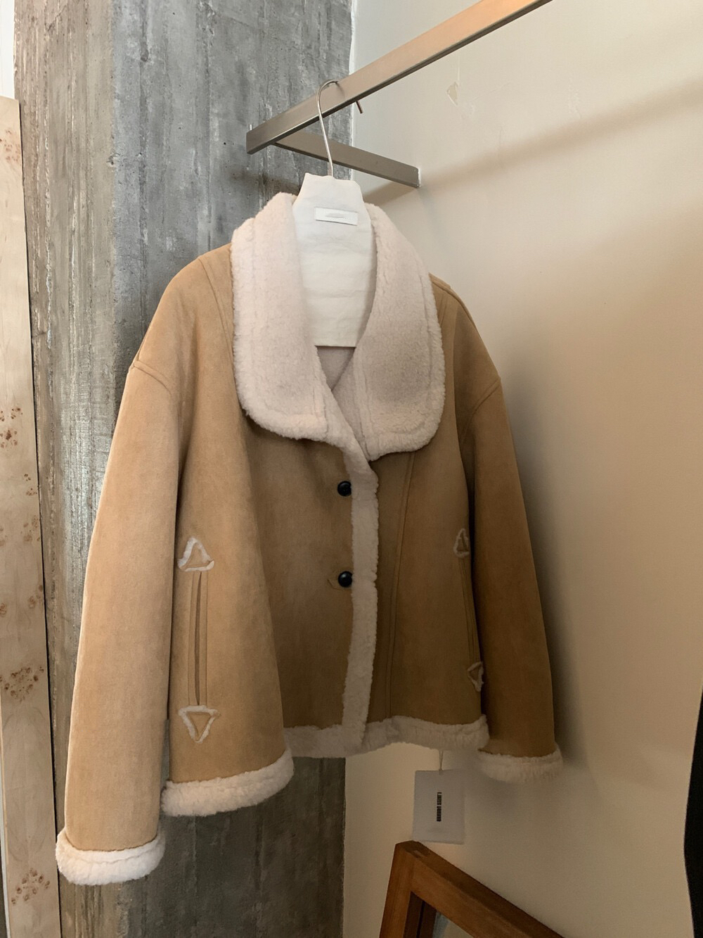 韩式休闲风仿皮毛一体短外套