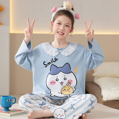 儿童睡衣纯棉吉伊卡哇女童家居服