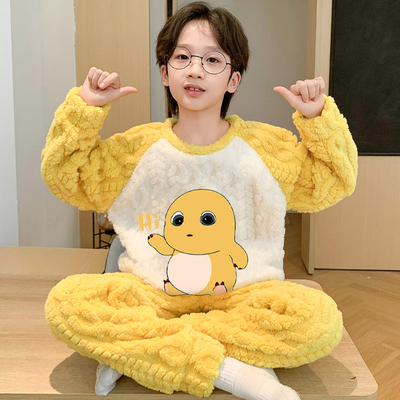 男童睡衣2025超火冬装一整套新款