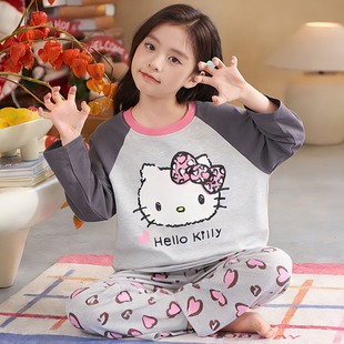女童睡衣可外穿纯棉家居服2026新款HelloKitty小女孩衣服儿童套装