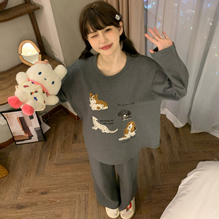 女士睡衣2026正流行衣服小狗春装可外穿纯棉家居服女款高级感套装