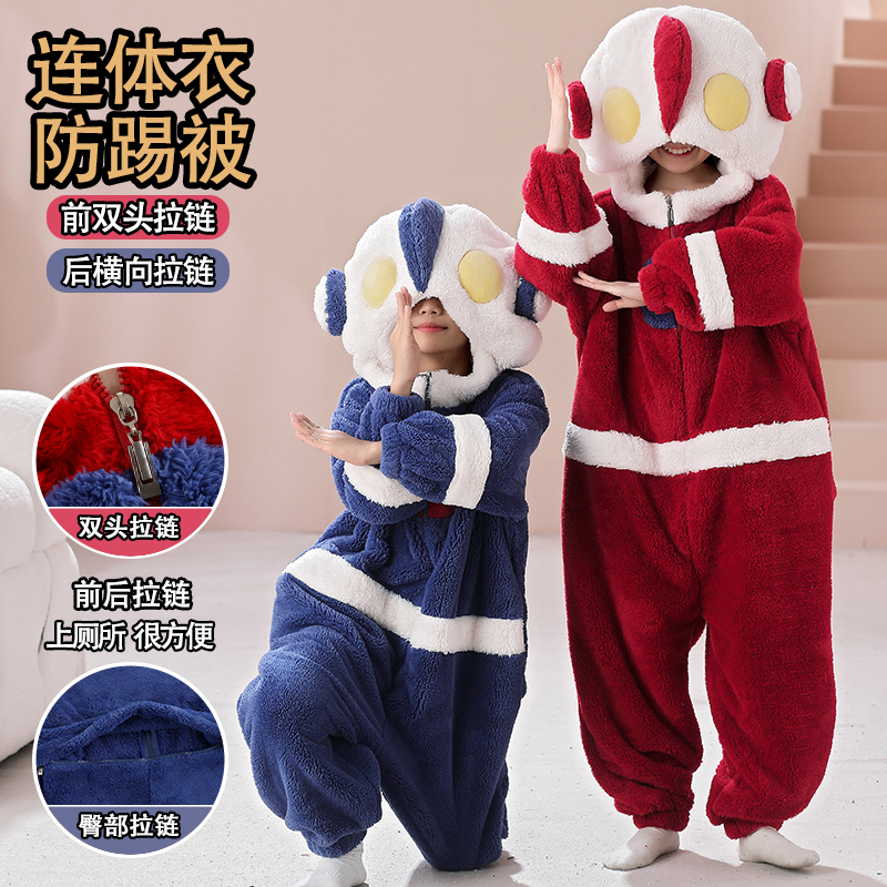 儿童连体睡衣珊瑚绒2025超火冬装