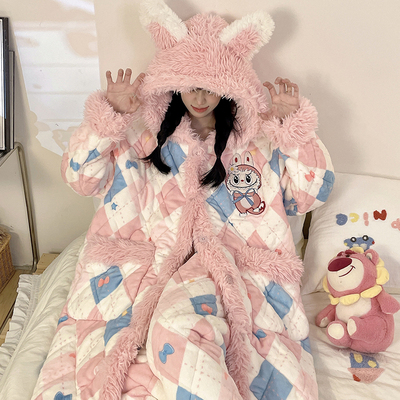 冬季睡衣女款2025新款棉袄夹棉服