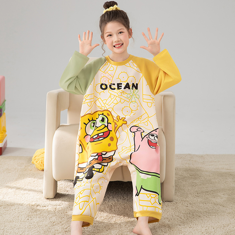 睡袋儿童家居服女童秋装2025新款