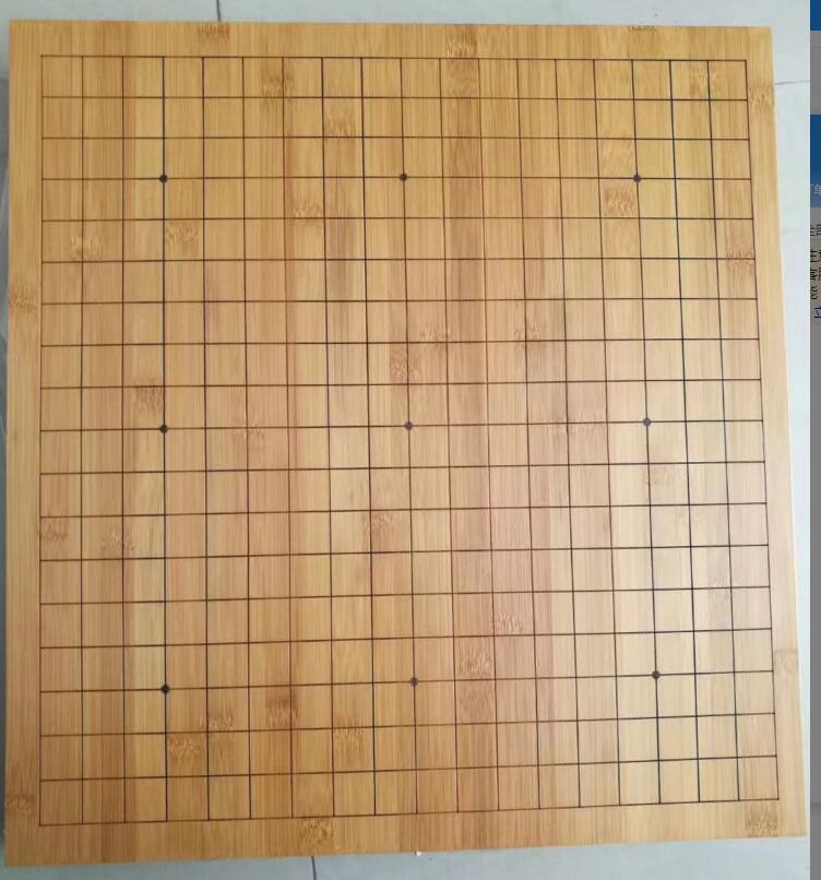 加厚围棋楠竹盘 楠竹激光刻线19路棋盘 9 13路刻线碳化小竹盘棋盘