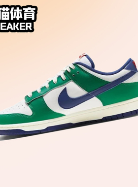Nike Dunk Low 耐克 复古 休闲 低帮板鞋 男款 白绿色FQ6849-141