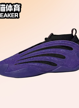 adidas Harden Vol.9 蛇年限定 防滑耐磨中帮篮球鞋紫黑色 JS0644