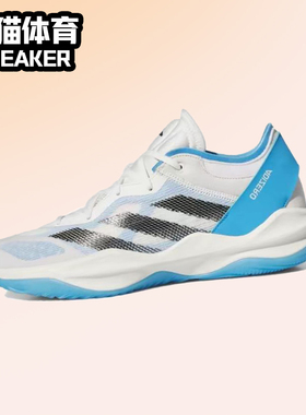 adidas Adizero Select 2.0 男女同款 低帮 篮球鞋 白蓝色 IE7869