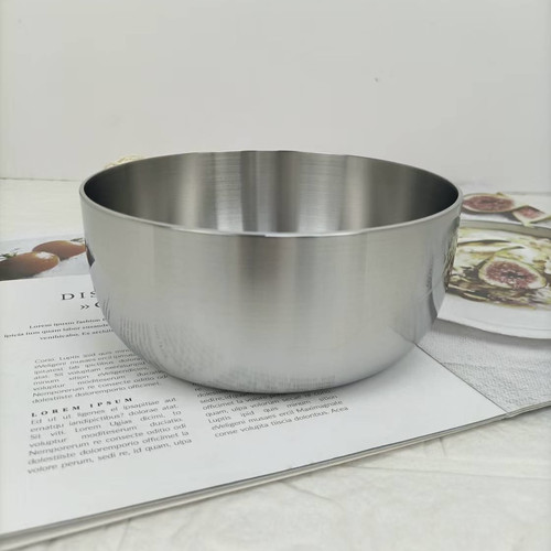 小怪兽全钢实心304不锈钢大碗冷面碗汤碗厨房蒸蛋碗料理碗传承碗