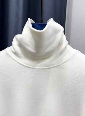 暖阳绒加厚打底衫男高领冬澳绒白色双面德绒保暖内搭长袖加绒T恤