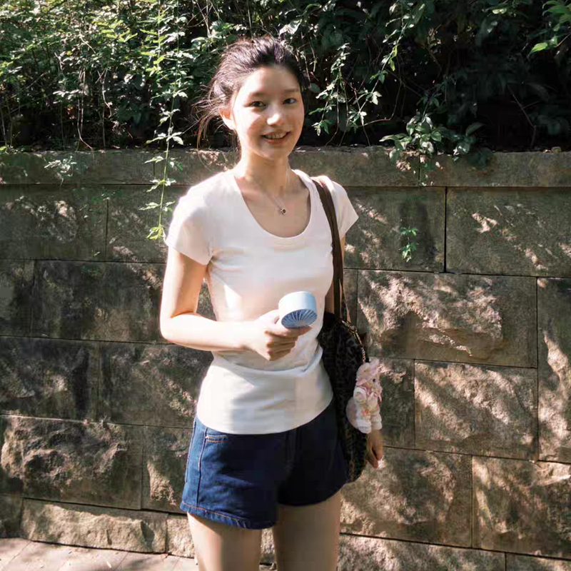 白色正肩女短袖t恤夏季2026新款u领辣妹修身夏日绝美显瘦半袖上衣,女装/女士精品,T恤,淘宝优惠券,粉丝福利购,淘宝优惠卷