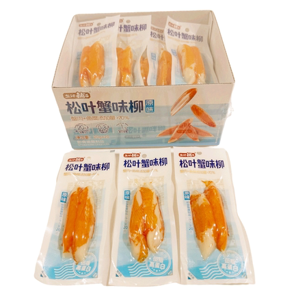 盐津铺子松叶蟹味柳原味蟹柳蟹棒即食鱼糜即食泡面搭档零食小吃