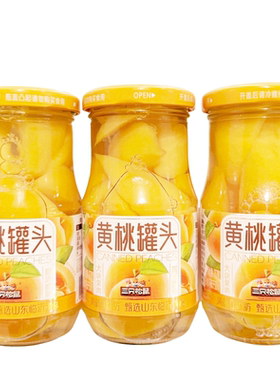 三只松鼠黄桃罐头大块果肉脆爽