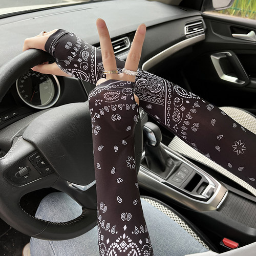 夏季开车网红冰丝袖套