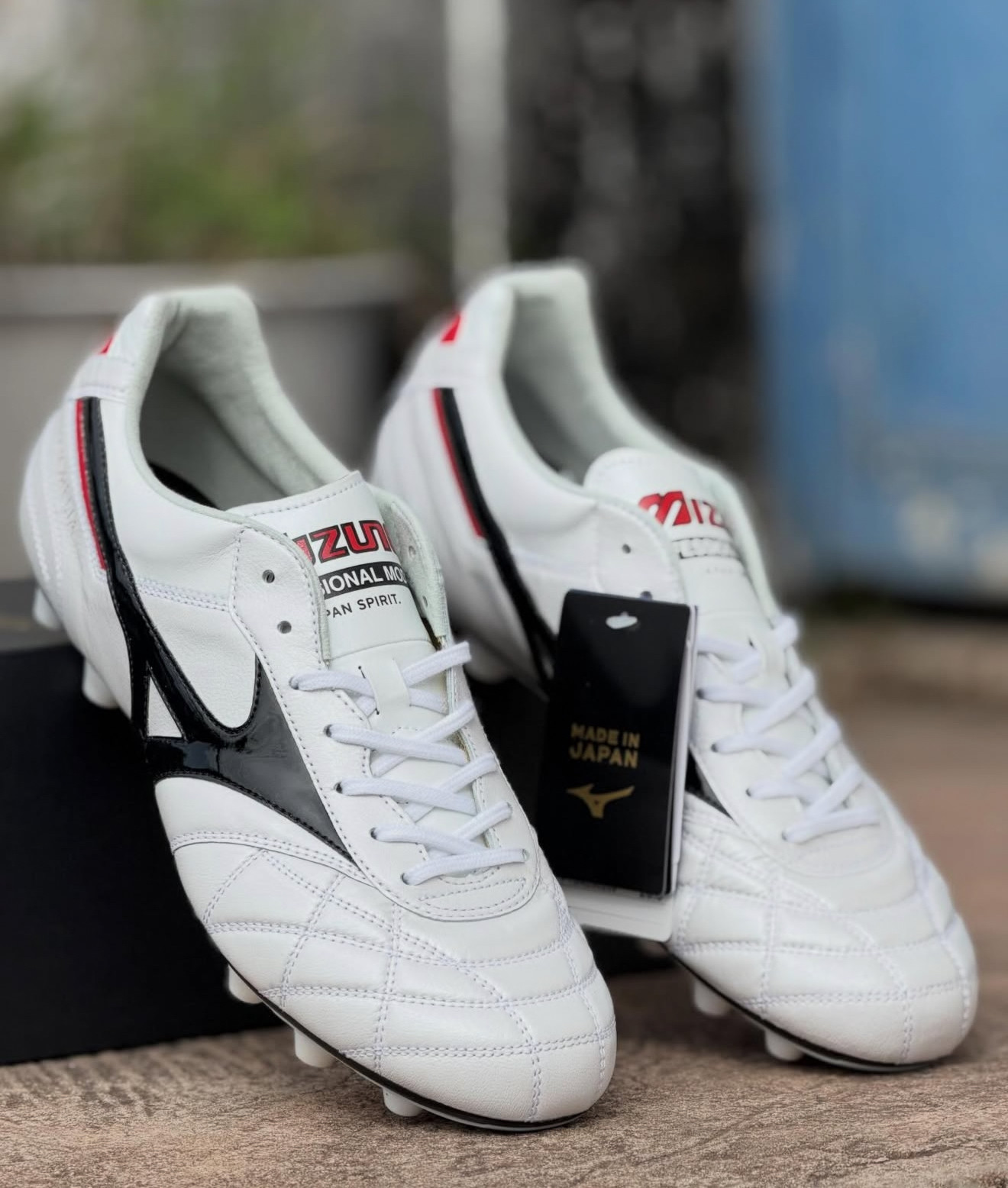 thumbnail for Authentic Japanese Nissan Morelia Soccer Shoes Morelia M8 White and Black P1Ga200209 in Stock