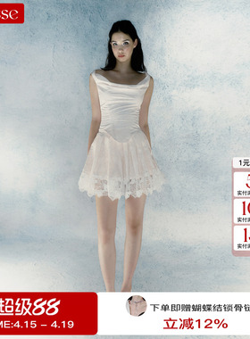 少量现货cameyliu复古背心上衣蕾丝半身裙套装生日裙女26SSdeesse